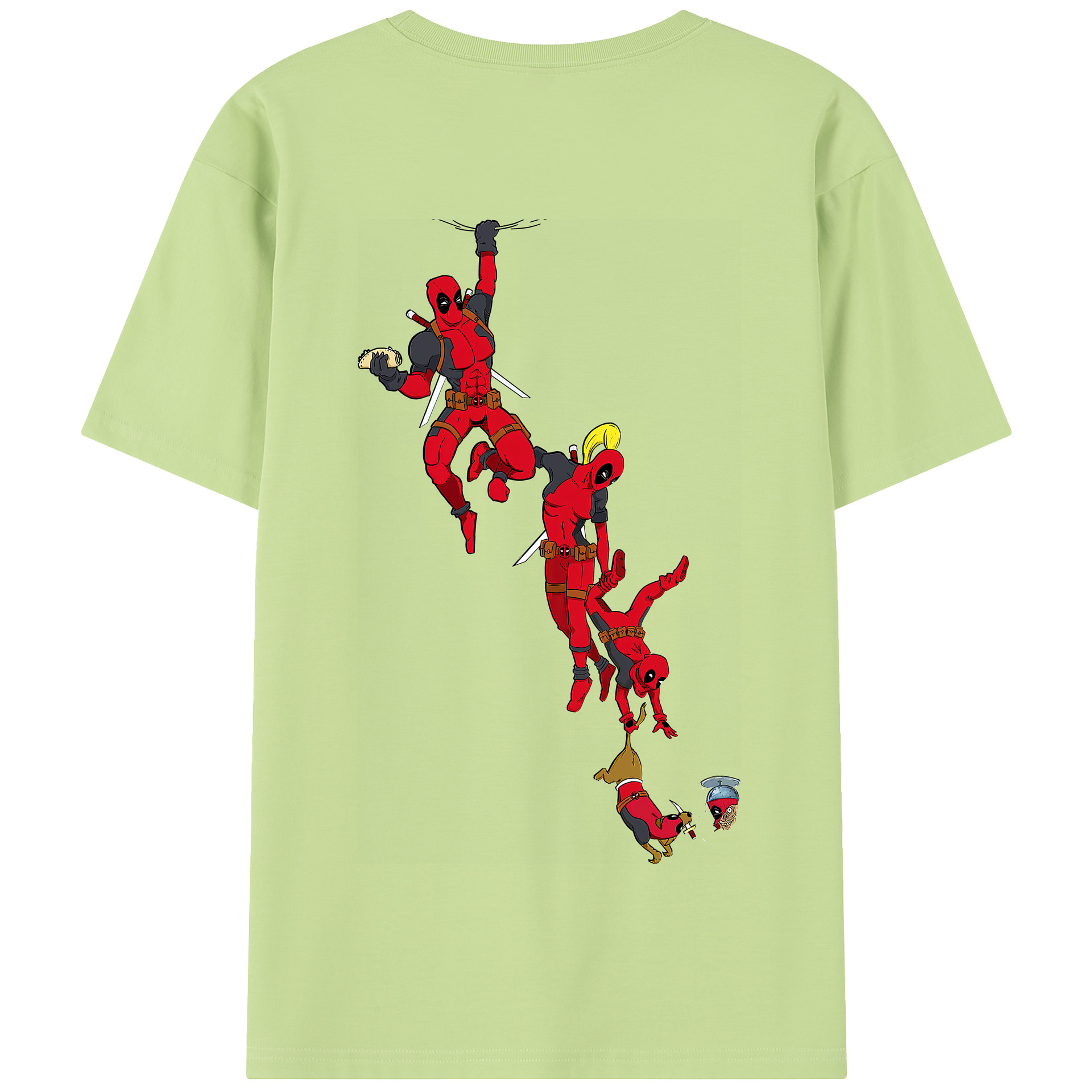 （画像用） Deadpool デッドプール 綿100％半袖Tシャツ（背面プリント）